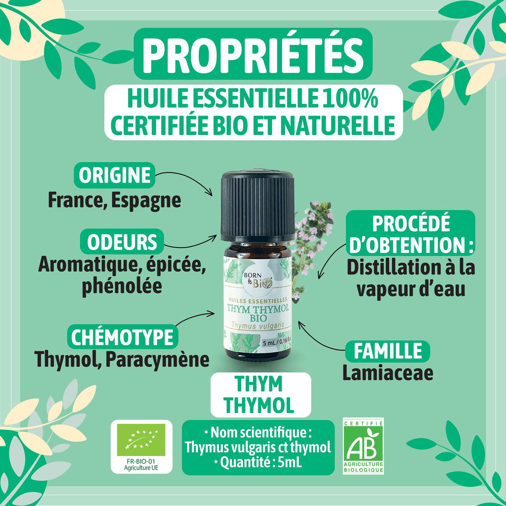 Huile essentielle Thym thymol Certifiée Bio-1