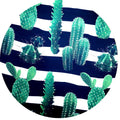 Set of 4 Round Placemats Covers Green Cactus of the Caatinga 14 Dia inch-0