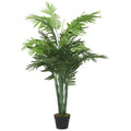 VidaXL artificial plant palm tree 28 leaves 120 cm green-0