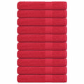 Vidaxx towels 10 pcs 100x200 cm 360 g m² 100% cotton red
