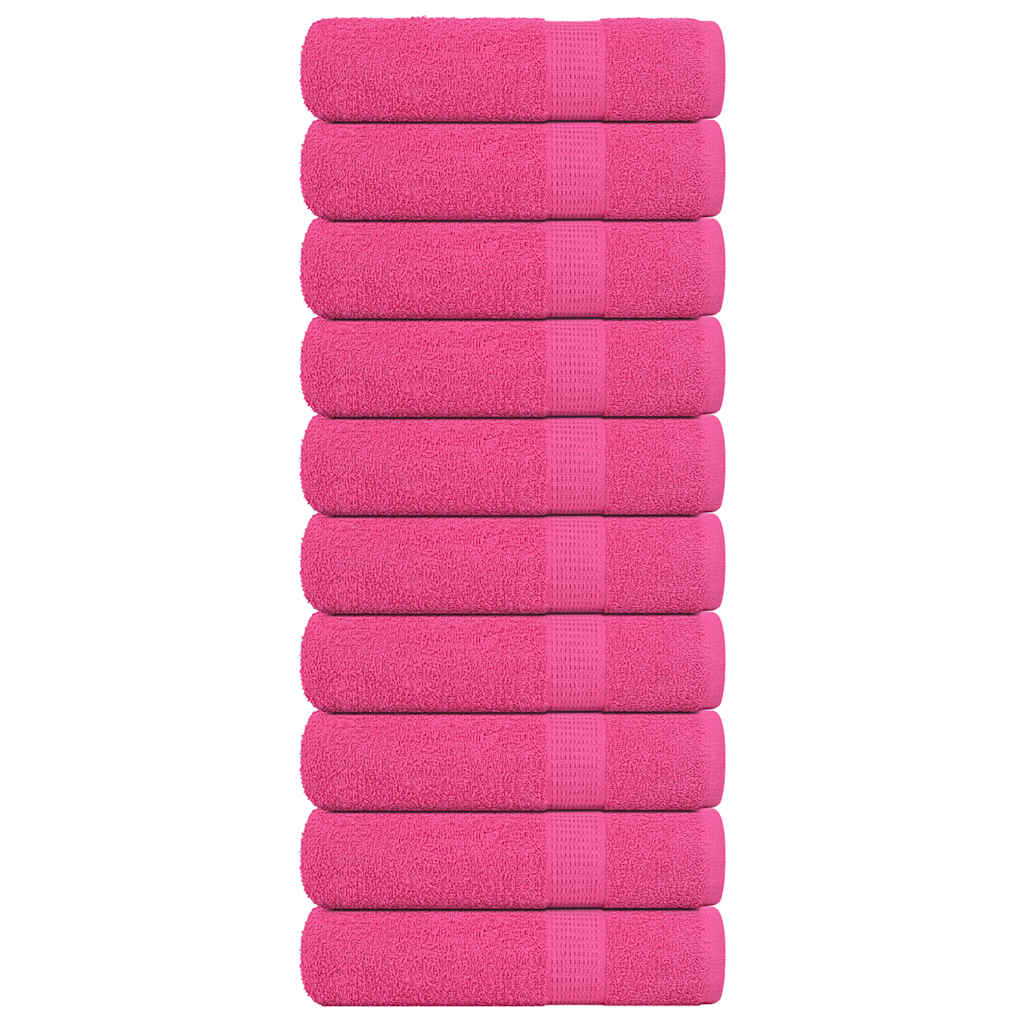 Vidaxx shower towels 10 pcs 70x140 cm 360 g m² 100% cotton pink