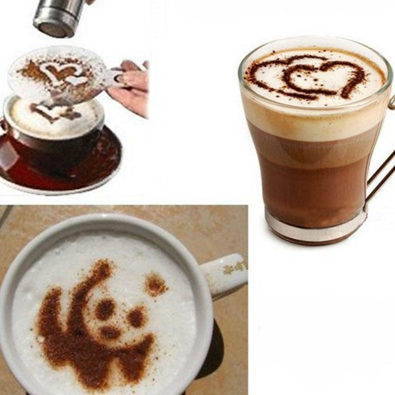 Latte art barista sablon, kávé díszítő sablon-2