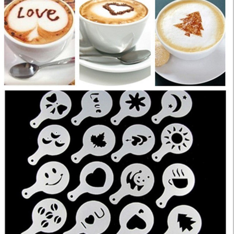 Latte art barista sablon, kávé díszítő sablon-3