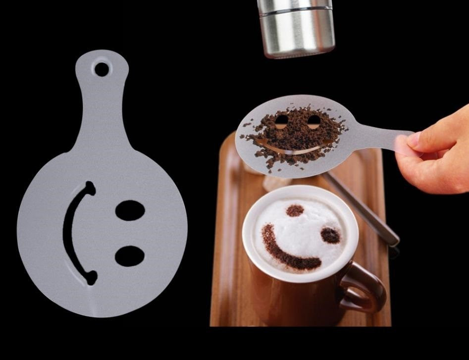 Latte art barista sablon, kávé díszítő sablon-6