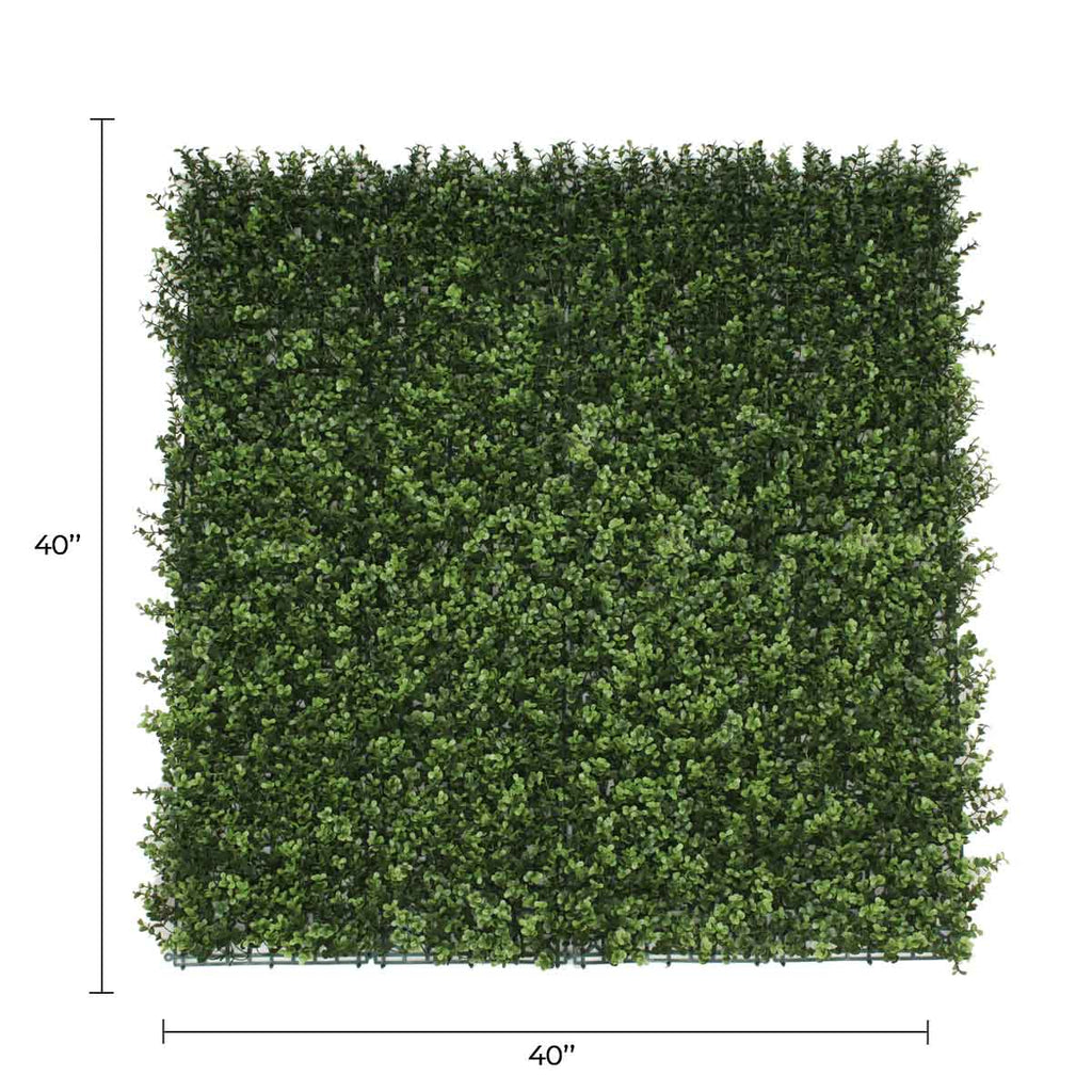 Natural Boxwood Artificial Vertical Garden Green Wall Panel 40×40in 11 SQ FT – UV Resistant – Commercial Grade-1