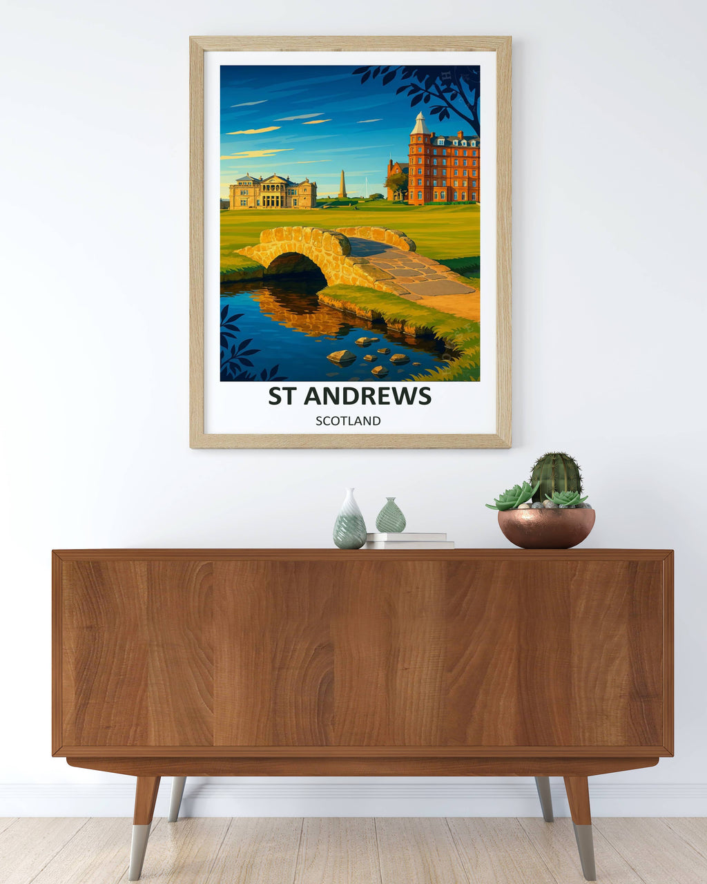St Andrews Swilcan Bridge Golf Poster Fine Art Print
