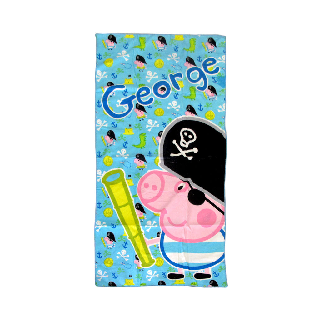 NNEDSZ Bloomington Peppa Pig George the Pirate Kids Cartoon Printed Microfiber Beach Towel 70 x 137 cm
