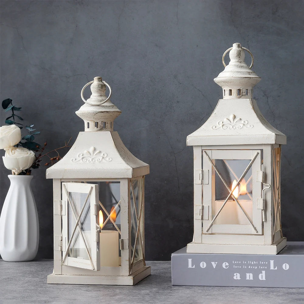Set of 2 11''High Decorative Candle Lantern-3