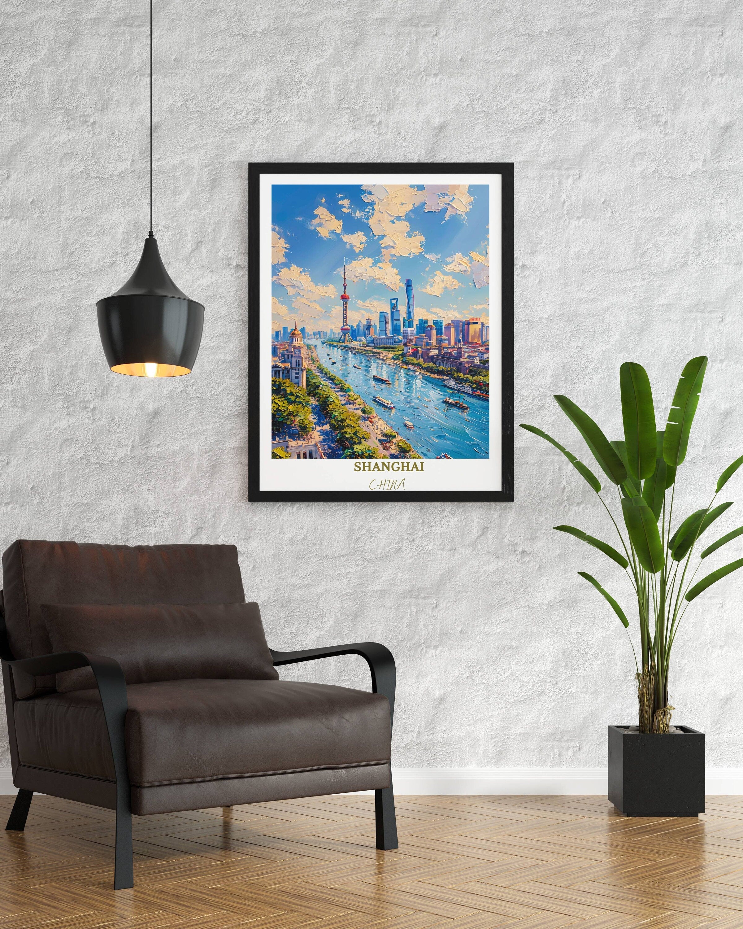 Shanghai Travel Print Wall Decor The Bund Travel Print Art Print Shanghai Wall Hanging Home Décor Gift Shanghai Art Lovers China