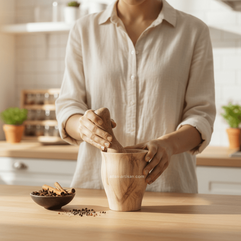 2 Mortars & Pestles of Walnut