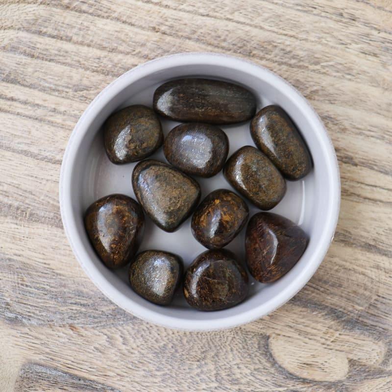 Rolled Bronzite Stone-3