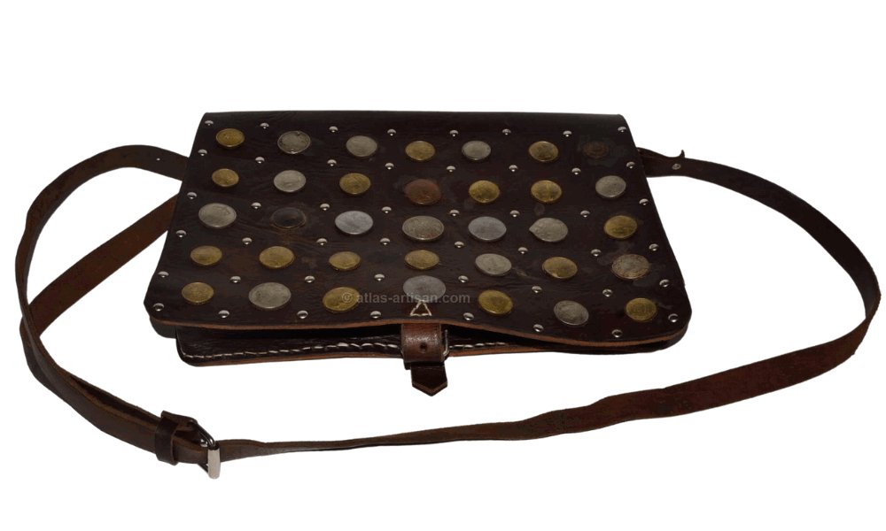 Satchel leather Bag Coins