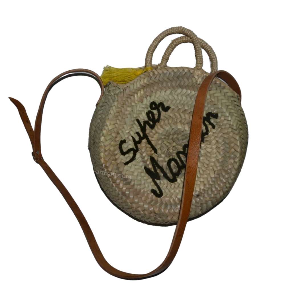 Round Bag of wicker Supermama